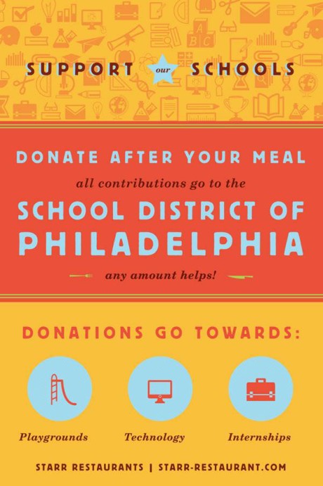 STARR Restaurants' "Support Our Schools" Fundraiser Meets $100,000 Goal